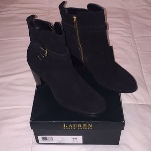LAUREN by Ralph Lauren Macie booties. Size 8 Black